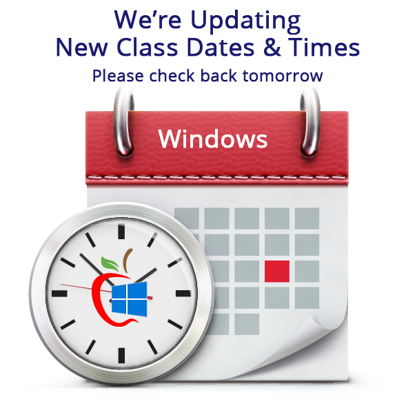 We're updating new class dates & times.  Please check back tomorrow